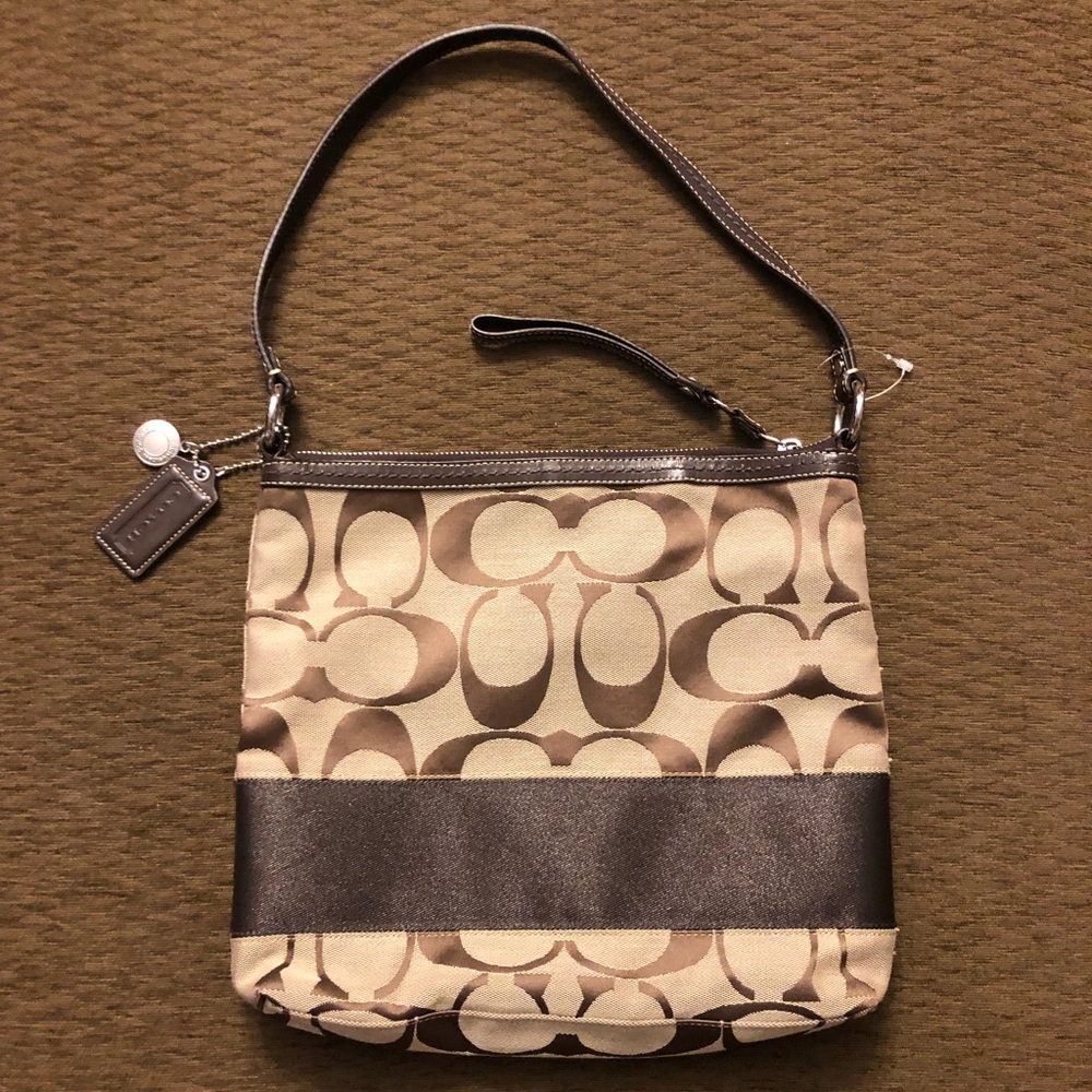 COACH Brown/Tan Signature Handbag